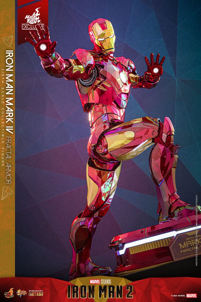 Iron Man Movie Masterpiece Diecast Action Figure 1/6 Iron Man Mark VI (Fractal Armor) Hot Toys Exclusive 33cm12