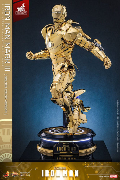 Iron Man Movie Masterpiece Diecast Action Figure 1/6 Iron Man Mark III (Gold Color Version) Hot Toys Exclusive 33cm13