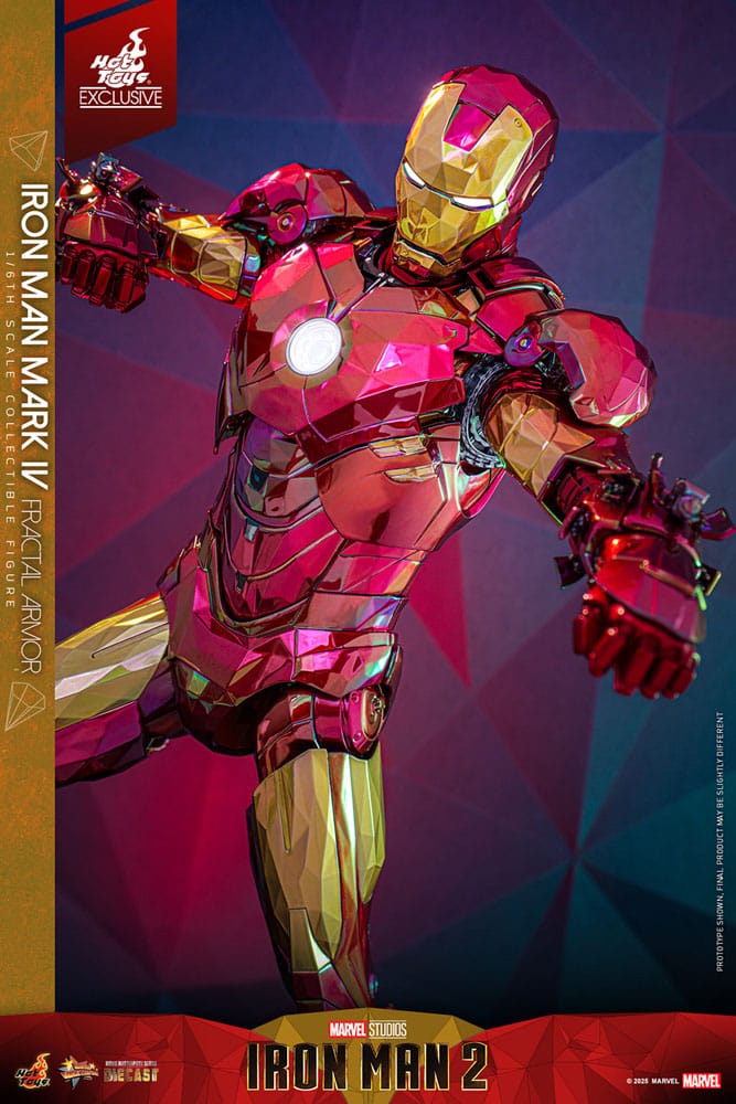 Iron Man Movie Masterpiece Diecast Action Figure 1/6 Iron Man Mark VI (Fractal Armor) Hot Toys Exclusive 33cm11