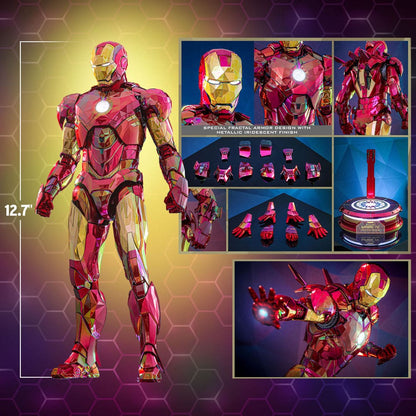 Iron Man Movie Masterpiece Diecast Action Figure 1/6 Iron Man Mark VI (Fractal Armor) Hot Toys Exclusive 33cm22