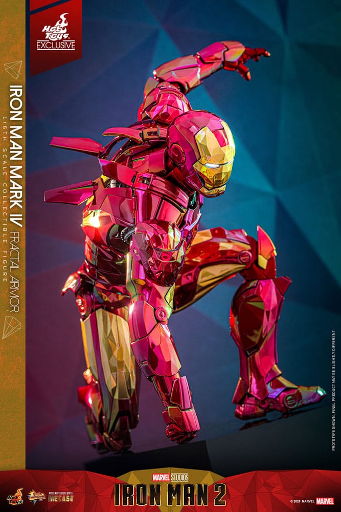 Iron Man Movie Masterpiece Diecast Action Figure 1/6 Iron Man Mark VI (Fractal Armor) Hot Toys Exclusive 33cm4