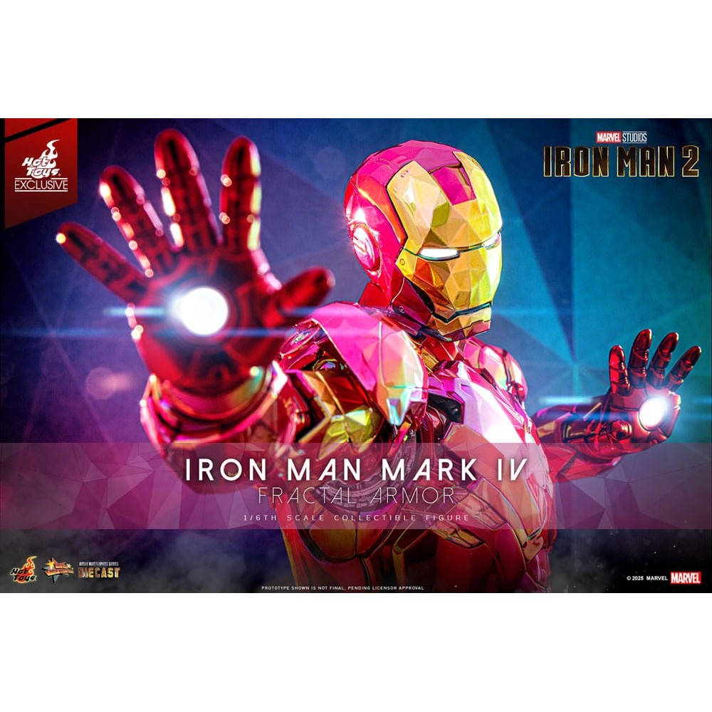 Iron Man Movie Masterpiece Diecast Action Figure 1/6 Iron Man Mark VI (Fractal Armor) Hot Toys Exclusive 33cm2