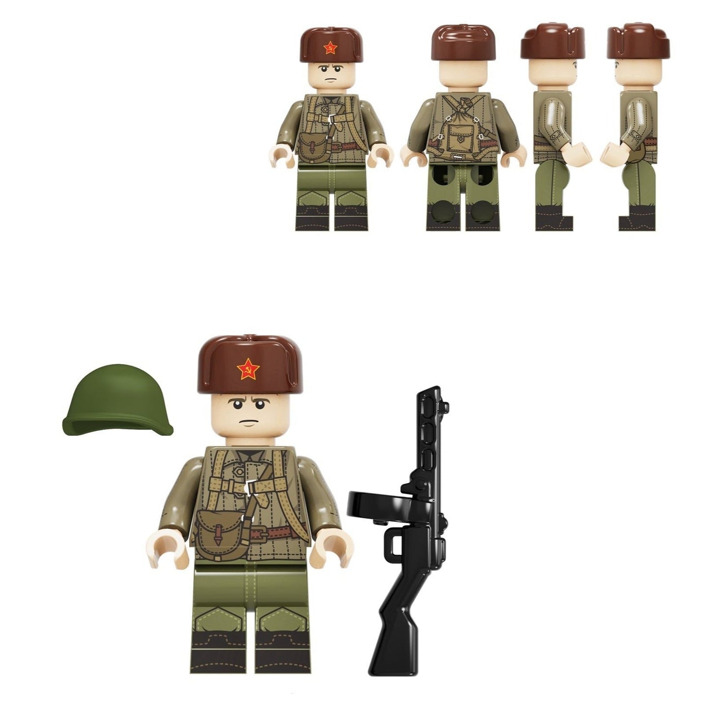 Soviet Military Soldier Custom Minifigure2