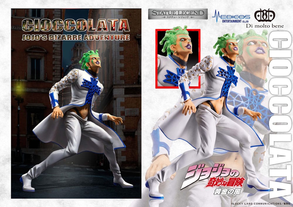 JoJo's Bizarre Adventure Part 5 Golden Wind Statue Legend PVC Statue Cioccolata 17cm5