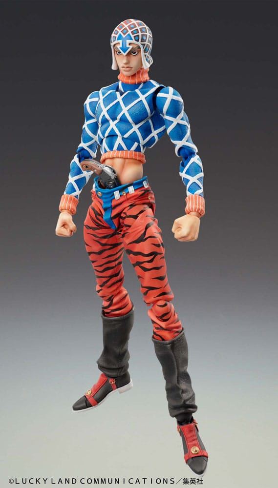 JoJo's Bizarre Adventure Part 5 Golden Wind Super Action Statue Figure Chozokado Guido Mista & Sex Pistols (re-run) 15cm5