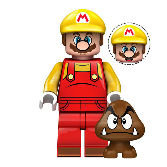 Builder Mario from Super Mario Custom Minifigure1