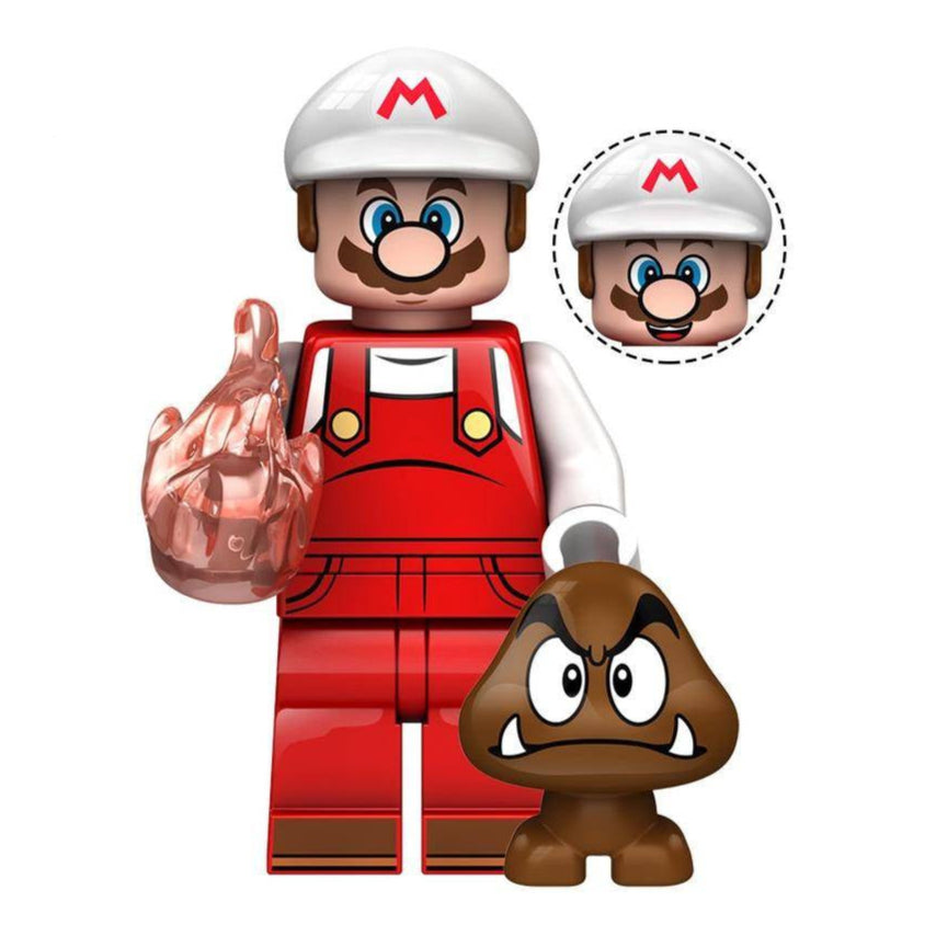 Fire Mario from Super Mario Custom Minifigure1