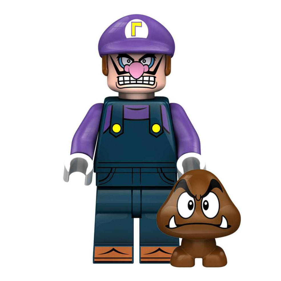 Waluigi from Super Mario Custom Minifigure1