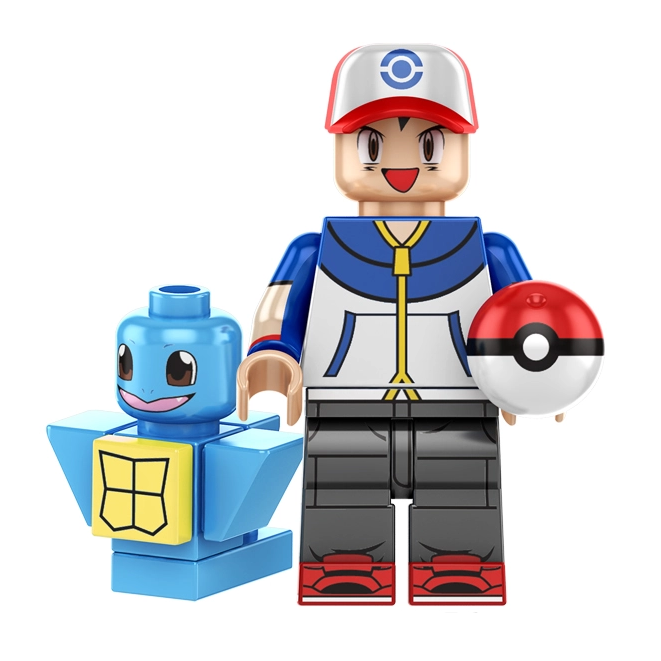 Ash Ketchum with Squirtle Pokemon Minifigure1