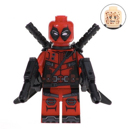 Deadpool Custom Marvel Superhero Minifigure with Swords1