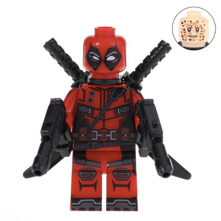 Deadpool Custom Marvel Superhero Minifigure with Swords1