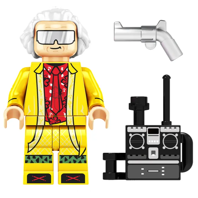 Doc Brown custom Minifigure from Back to the Future1