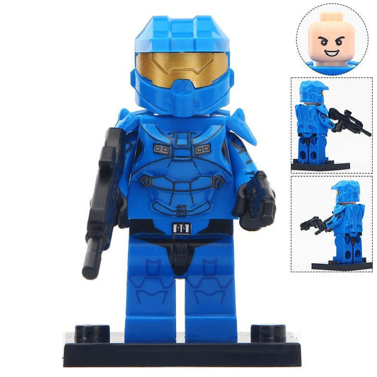 Blue Spartan Custom Halo Video Game Minifigure1
