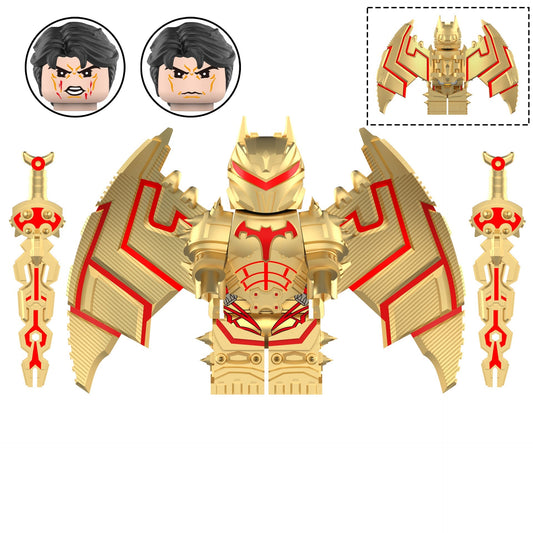Batman Hellbat Gold Suit Custom DC Superhero Minifigure1