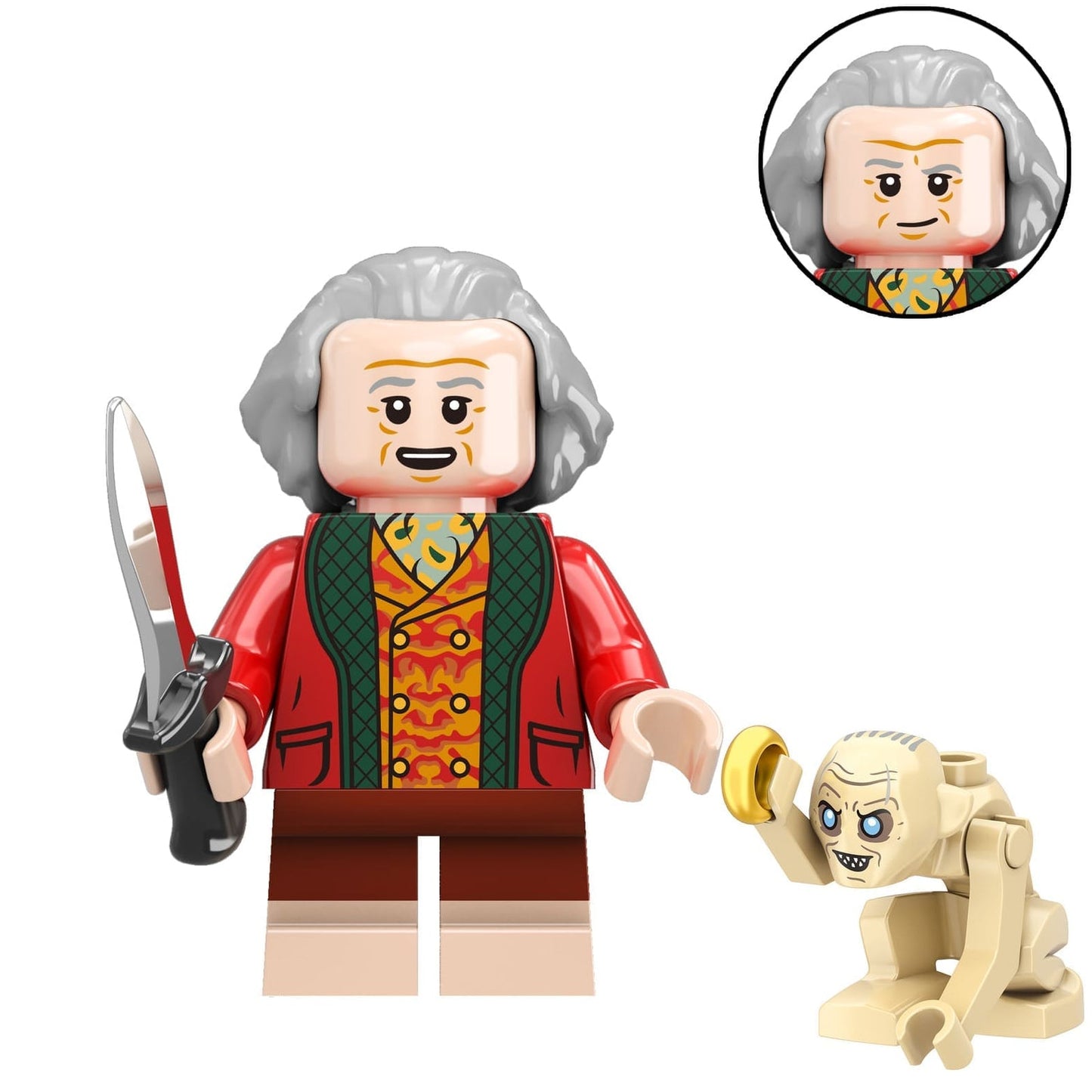 Bilbo Baggins (Old) Custom Lord of the Rings Minifigure1