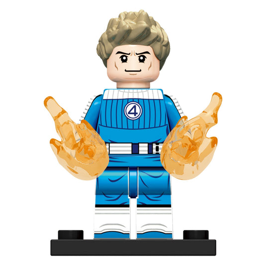 Human Torch Fantastic Four First Steps Custom Marvel Superhero Minifigure