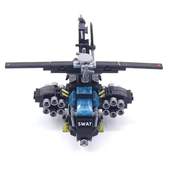 6 - person ghost operation special police set with a special police plane and complete equipment.