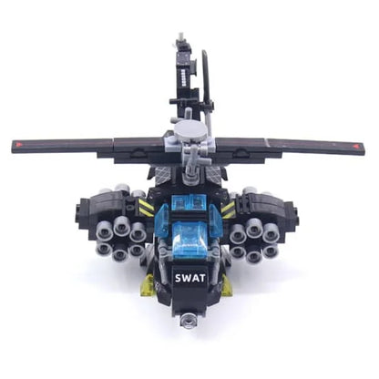 6 - person ghost operation special police set with a special police plane and complete equipment.