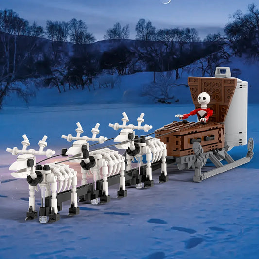 Nightmare Before Christmas Jack Skellington Sleigh Custom MOC1