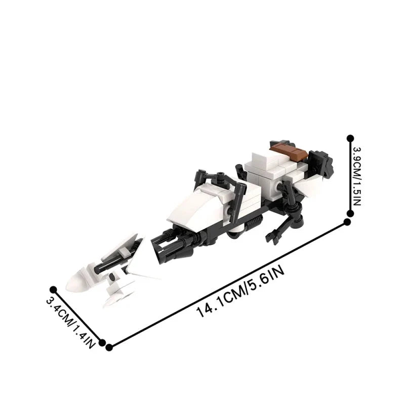 74-Z Speeder Bike with Scout Trooper Star Wars MOC3
