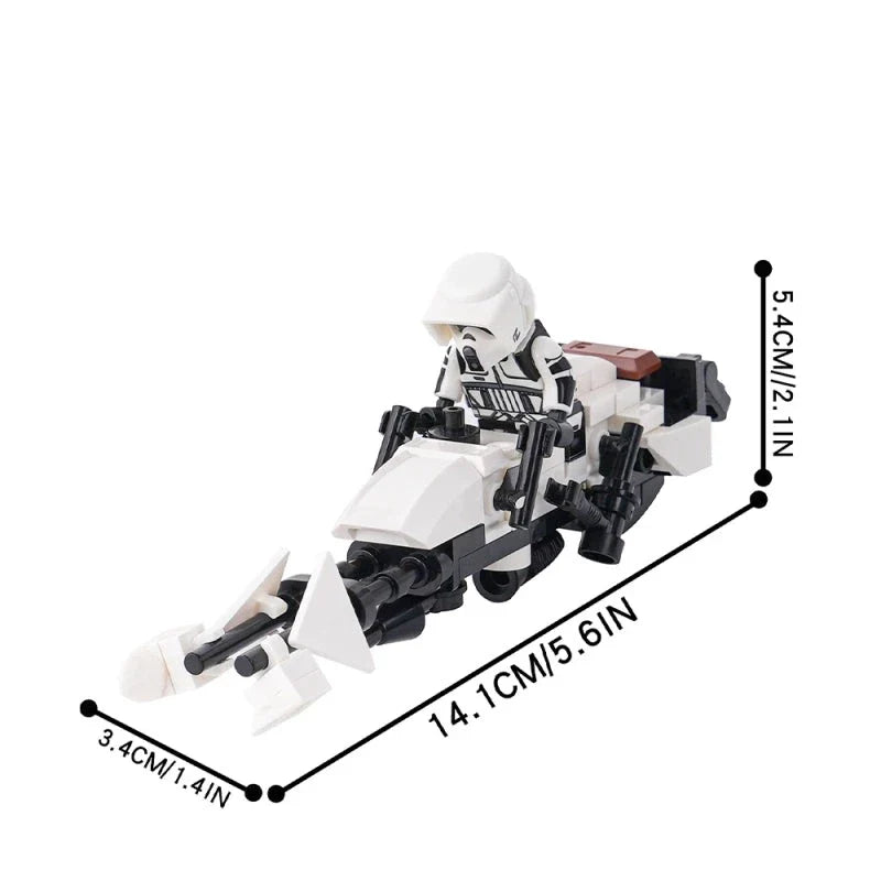74-Z Speeder Bike with Scout Trooper Star Wars MOC4