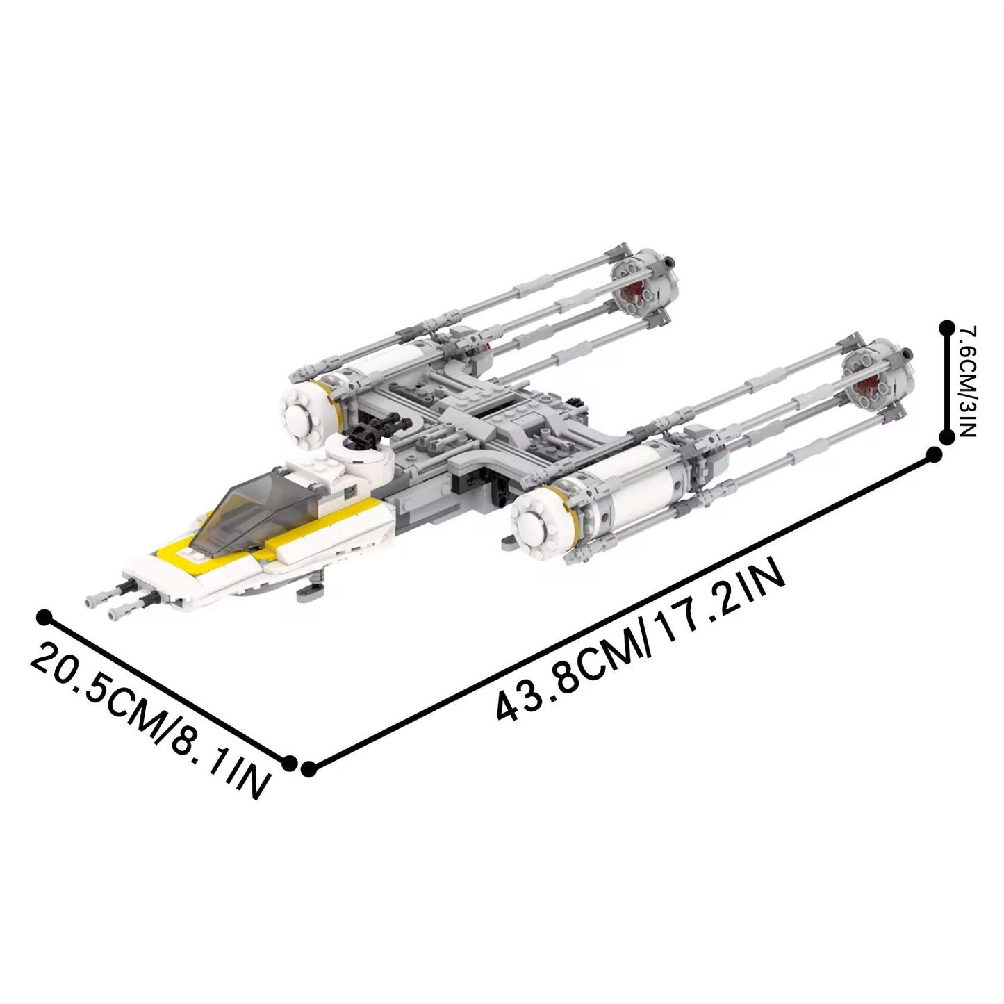 Y-Wing Starfighter Custom Star Wars MOC2