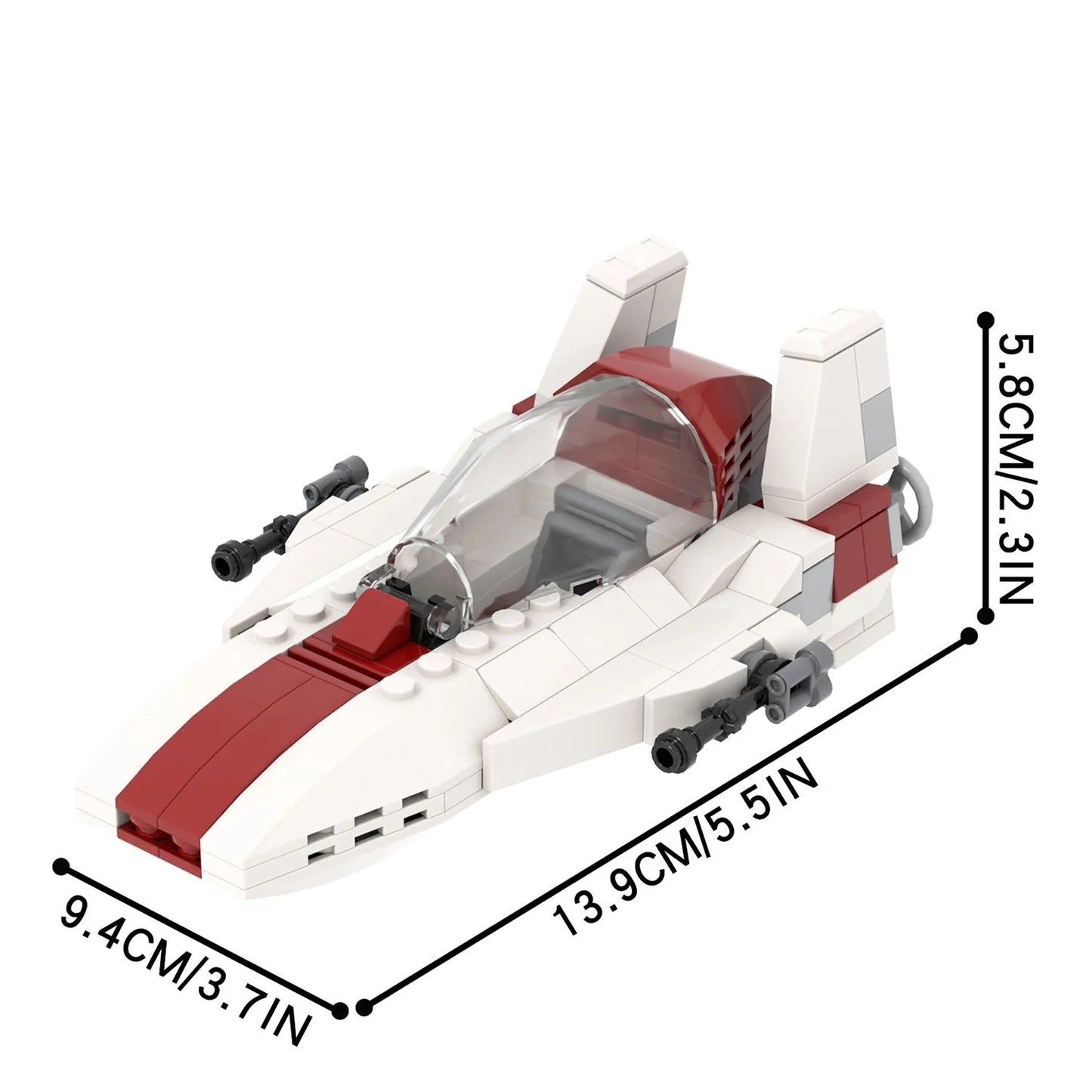 A-Wing Starfighter Custom Star Wars MOC3