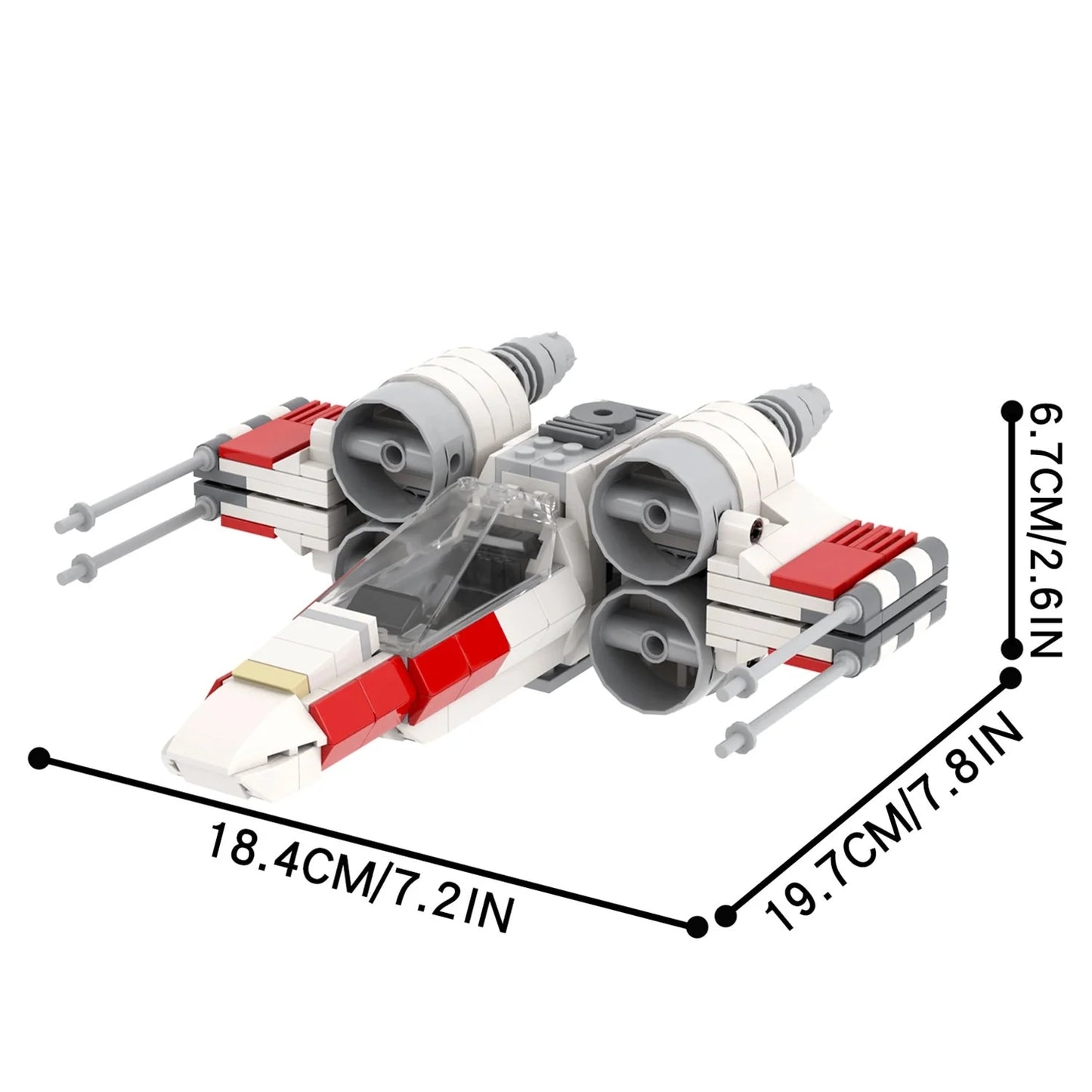X-Wing Starfighter Custom Star Wars MOC4