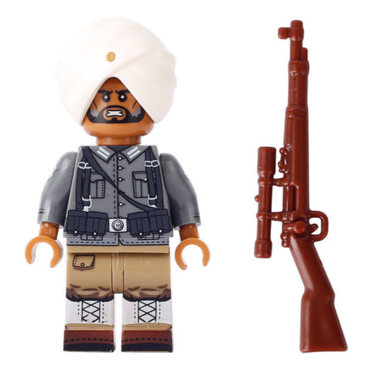 WW2 Indian Legion Soldier Custom Military Minifigure1