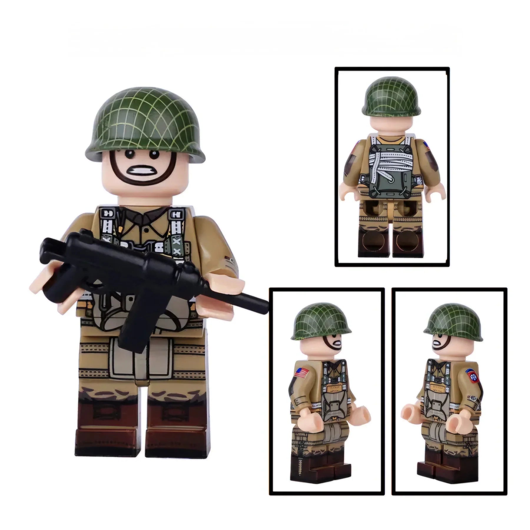 WW2 US Army 82nd Airborne Paratrooper Soldier Custom Minifigure2