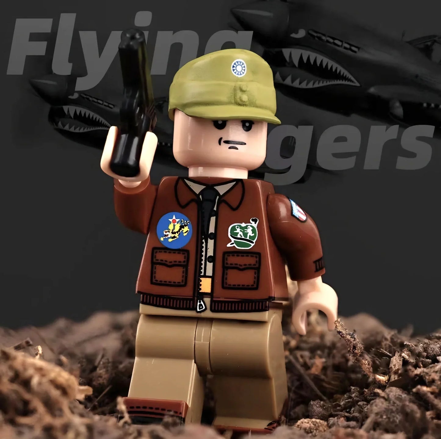 WW2 US Army Flying Tiger Soldier Custom Minifigure1