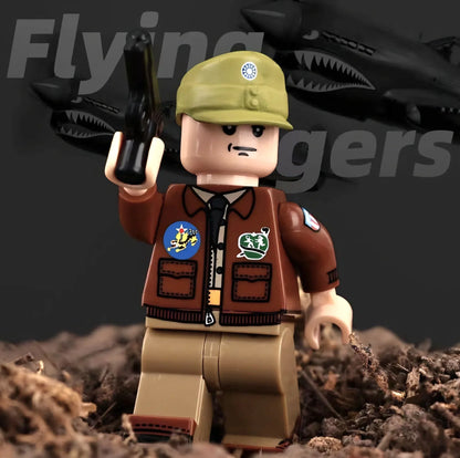 WW2 US Army Flying Tiger Soldier Custom Minifigure1