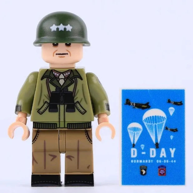 WW2 US Lieutenant General Omar Bradley Custom Military Minifigure