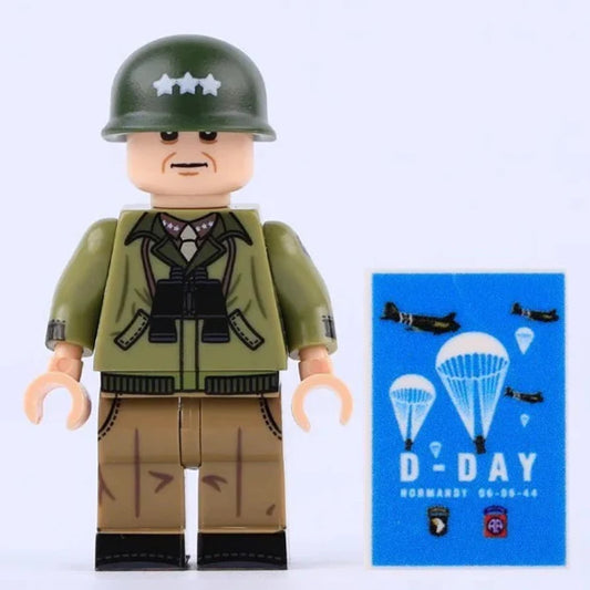 WW2 US Lieutenant General Omar Bradley Custom Military Minifigure