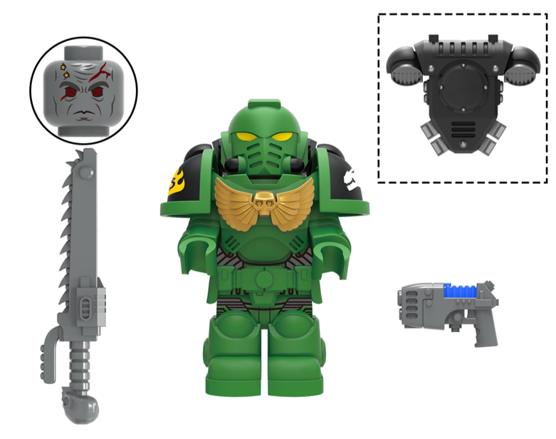Salamanders Space Marine Warhammer 40K Minifigure2