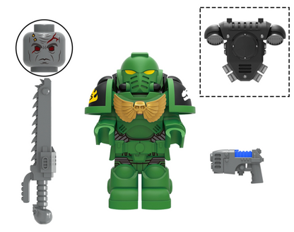 Salamanders Space Marine Warhammer 40K Minifigure2