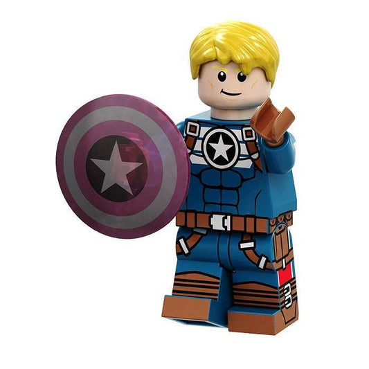 Captain America (Clear Shield) Custom Marvel Superhero Minifigure1