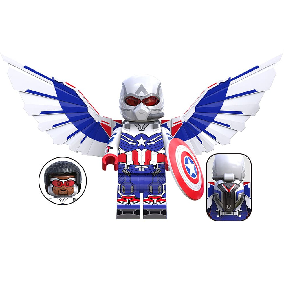 Captain America (Sam Wilson) (Brave New World) Custom Marvel Superhero Minifigure1