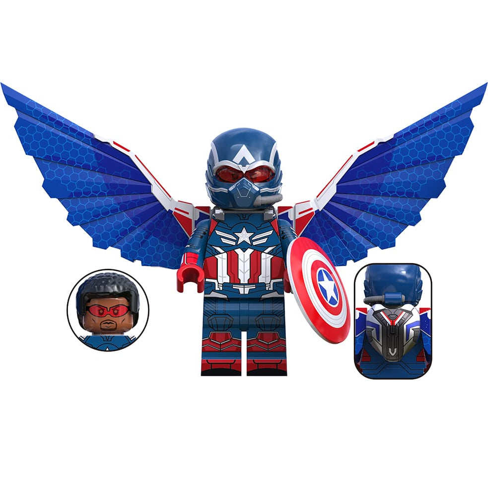Captain America (Sam Wilson) (Brave New World) Custom Marvel Superhero Minifigure1