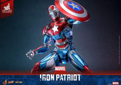 Marvel Comic Diecast Masterpiece Action Figure 1/6 Iron Patriot Hot Toys Exclusive 32cm15