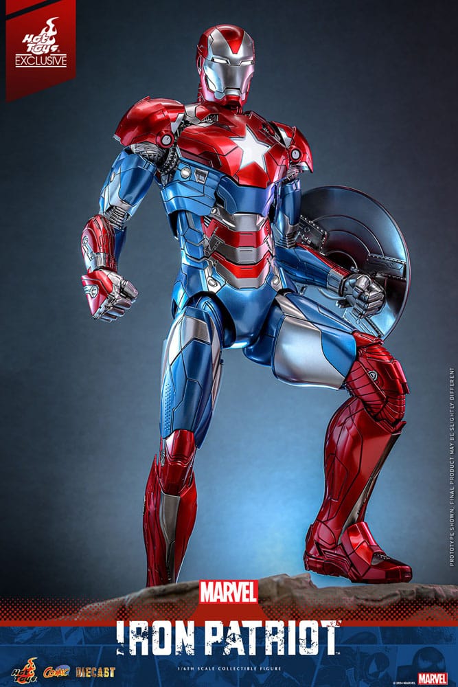 Marvel Comic Diecast Masterpiece Action Figure 1/6 Iron Patriot Hot Toys Exclusive 32cm7