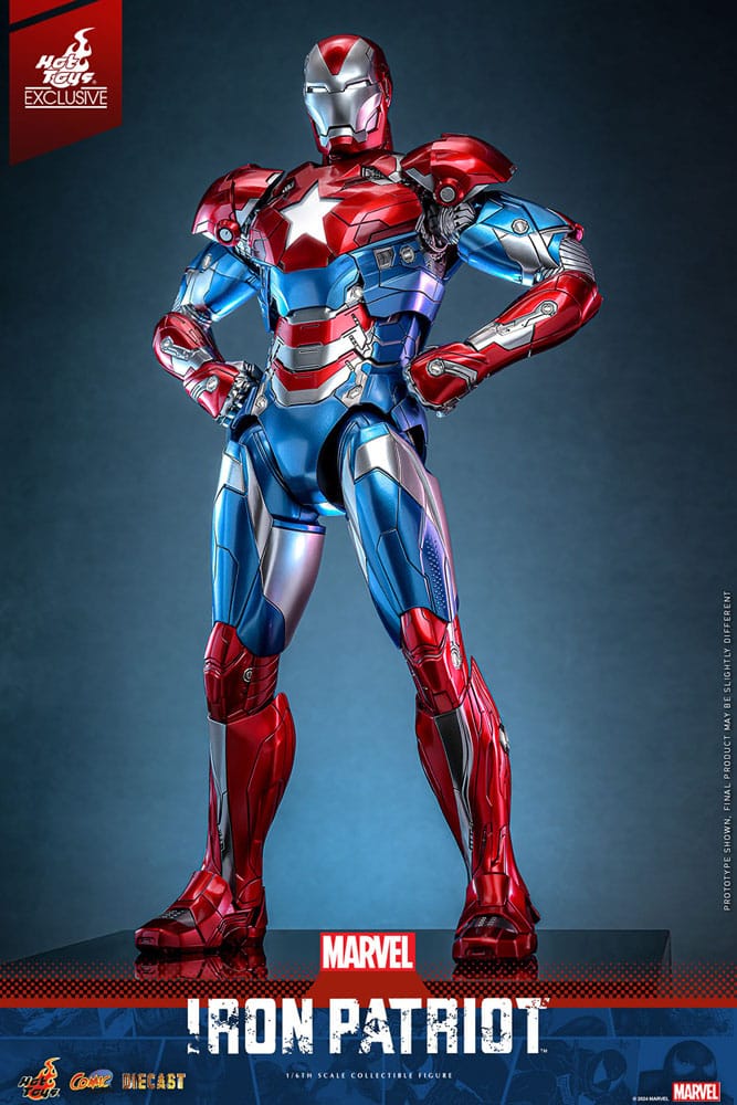 Marvel Comic Diecast Masterpiece Action Figure 1/6 Iron Patriot Hot Toys Exclusive 32cm5