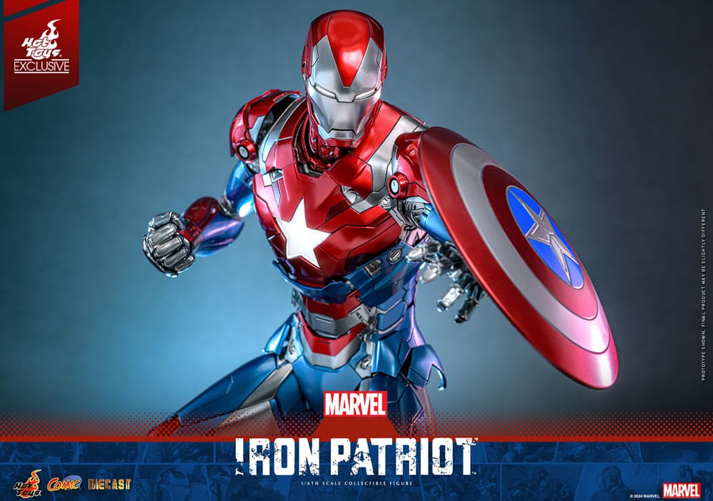 Marvel Comic Diecast Masterpiece Action Figure 1/6 Iron Patriot Hot Toys Exclusive 32cm13