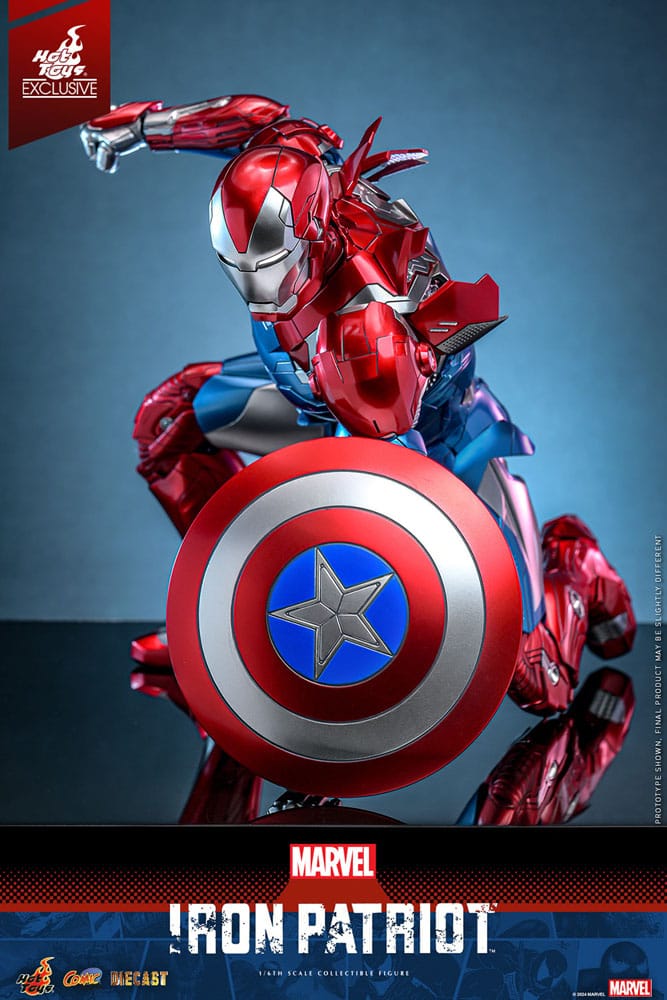 Marvel Comic Diecast Masterpiece Action Figure 1/6 Iron Patriot Hot Toys Exclusive 32cm10