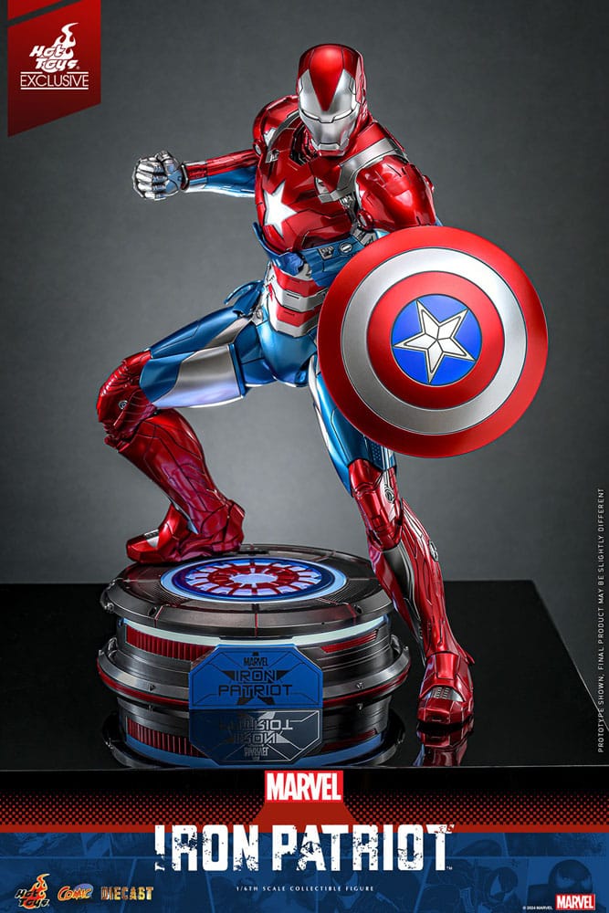 Marvel Comic Diecast Masterpiece Action Figure 1/6 Iron Patriot Hot Toys Exclusive 32cm3