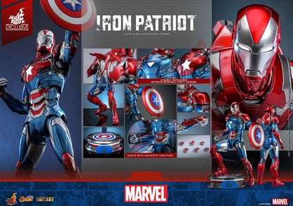 Marvel Comic Diecast Masterpiece Action Figure 1/6 Iron Patriot Hot Toys Exclusive 32cm19