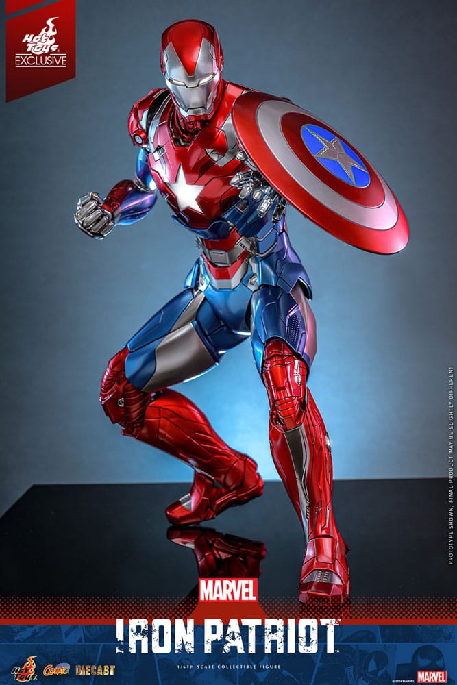 Marvel Comic Diecast Masterpiece Action Figure 1/6 Iron Patriot Hot Toys Exclusive 32cm6