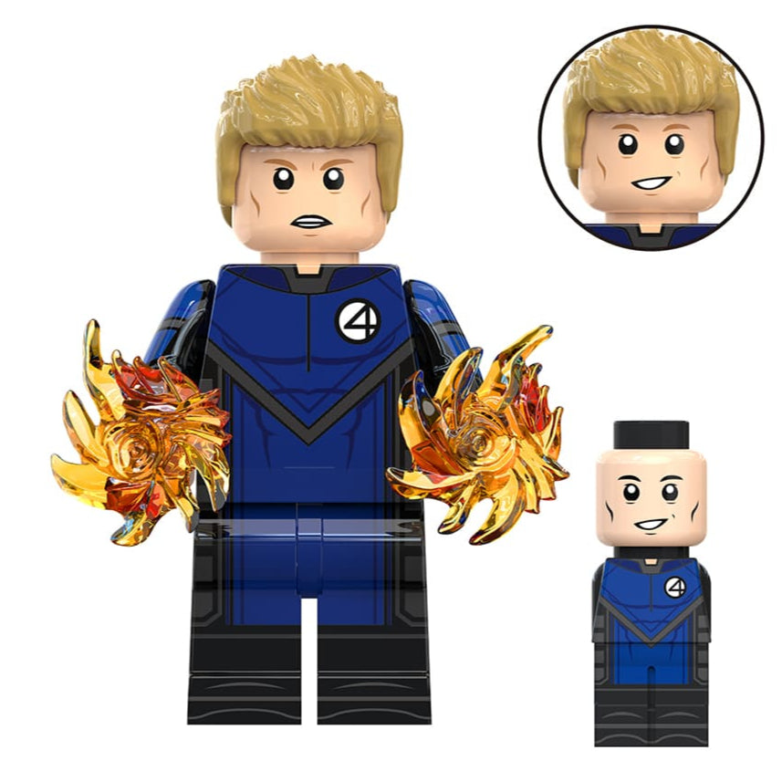 Human Torch (First Steps) Custom Marvel Superhero Minifigure1