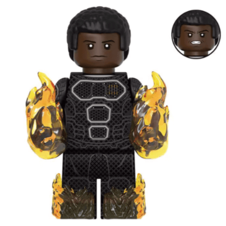 Human Torch (Fant4stic) Fantastic Four Custom Marvel Superhero Minifigure1