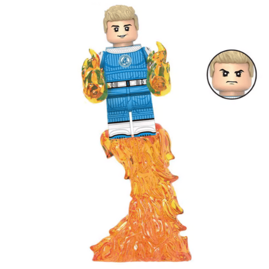 Human Torch (Fantastic Four First Steps) Custom Marvel Superhero Minifigure1